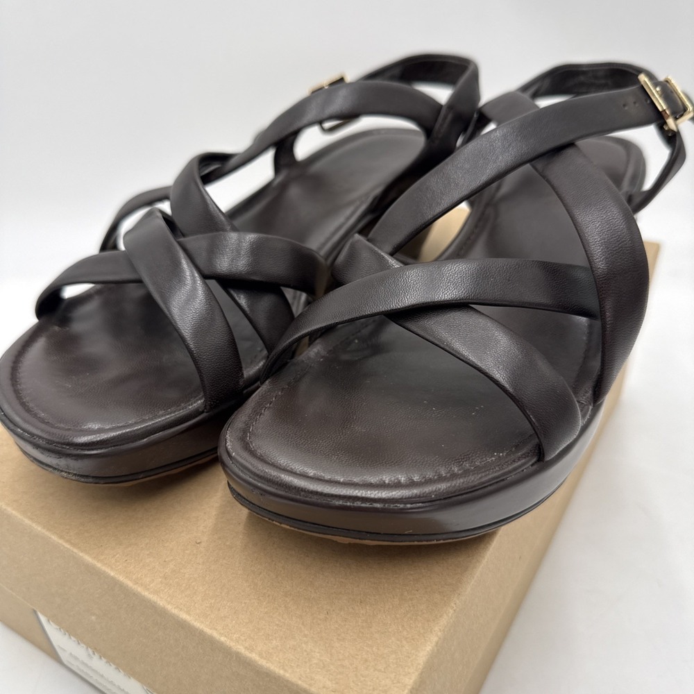 Cole Haan Air Regina Lo Sandals Womens 8 Dark Chocolate Solid Strappy